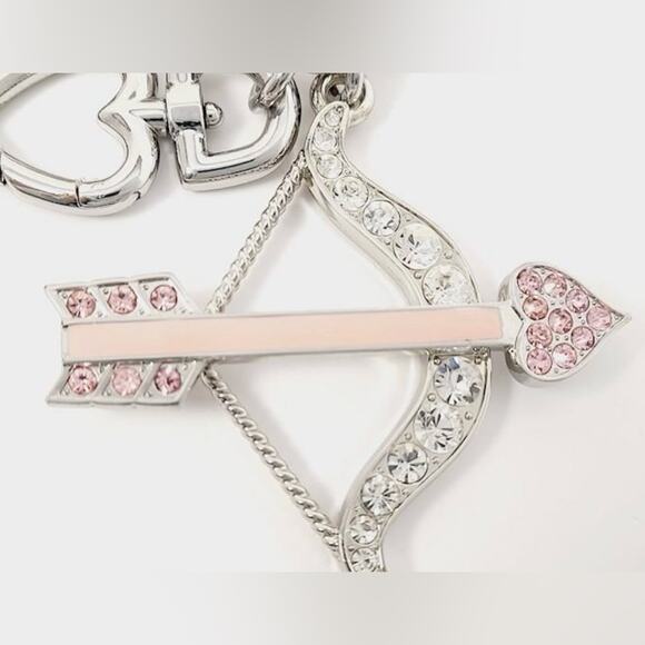 Juicy Couture Silver/ Pink Tone 🩷 Bow And Arrow Keychain - Picture 2 of 5